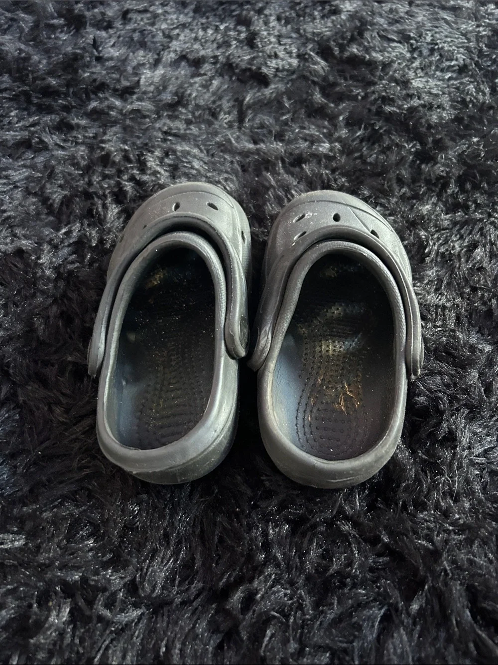 Kids Black Slip-On Sandal with Heel Strap